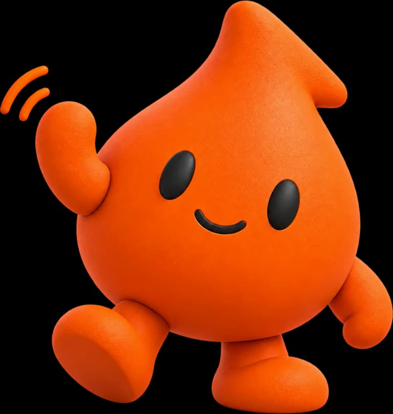 DataDropX mascot waving hello